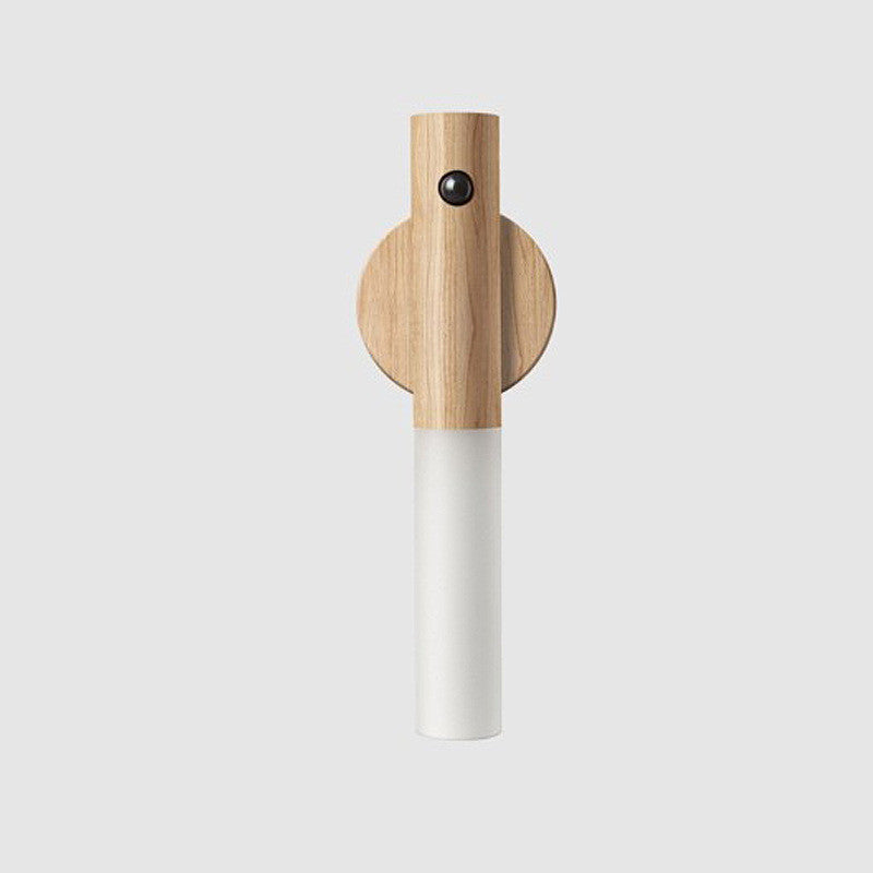 Magnetic Wireless Motion Sensor LED Night Light – Elegant Wood Finish