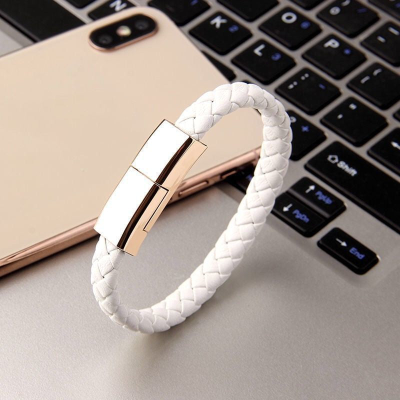 Stylish Bracelet USB Charging Cable – Wearable & Portable Charger for iPhone & Android