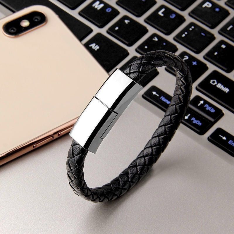 Stylish Bracelet USB Charging Cable – Wearable & Portable Charger for iPhone & Android