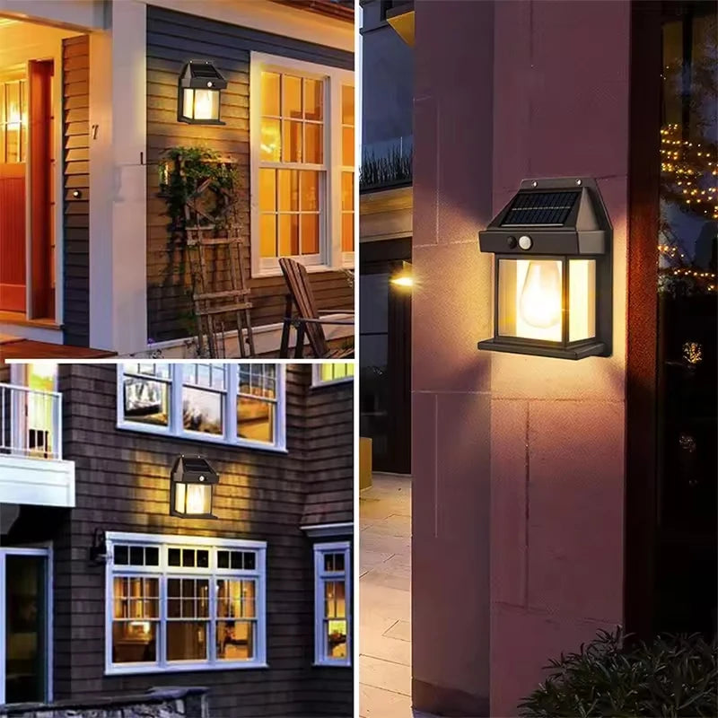 Solar-Powered Motion Sensor LED Wall Light – IP65 Waterproof Outdoor Security Lamp
