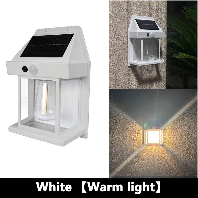 Solar-Powered Motion Sensor LED Wall Light – IP65 Waterproof Outdoor Security Lamp
