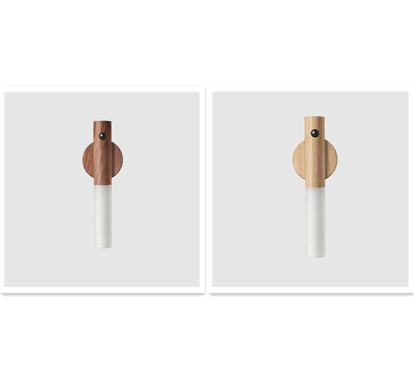 Magnetic Wireless Motion Sensor LED Night Light – Elegant Wood Finish