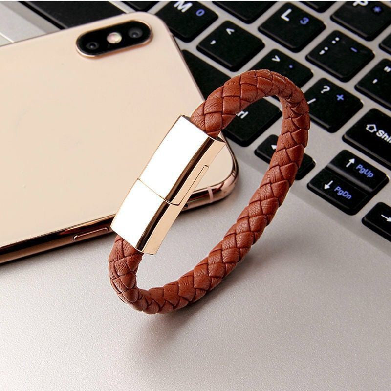 Stylish Bracelet USB Charging Cable – Wearable & Portable Charger for iPhone & Android