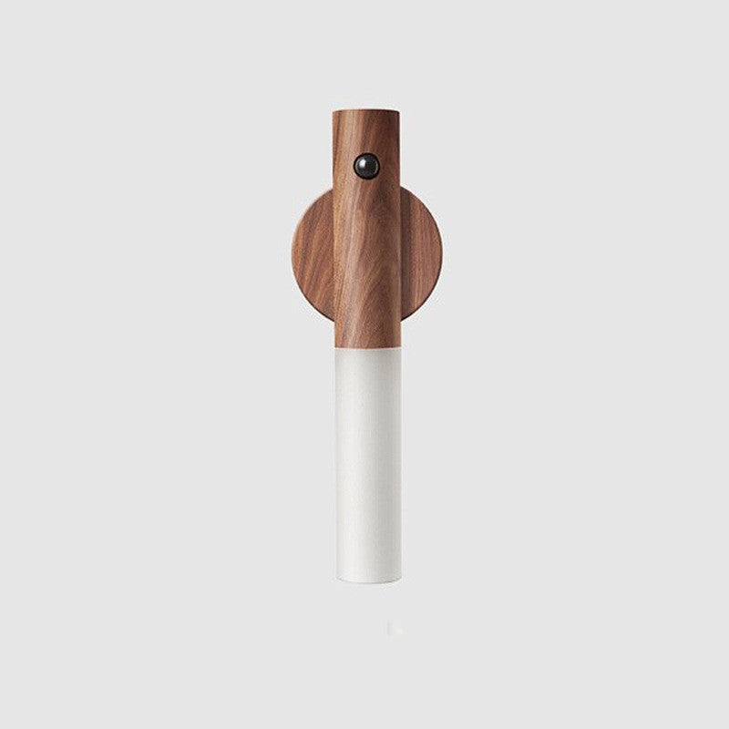 Magnetic Wireless Motion Sensor LED Night Light – Elegant Wood Finish