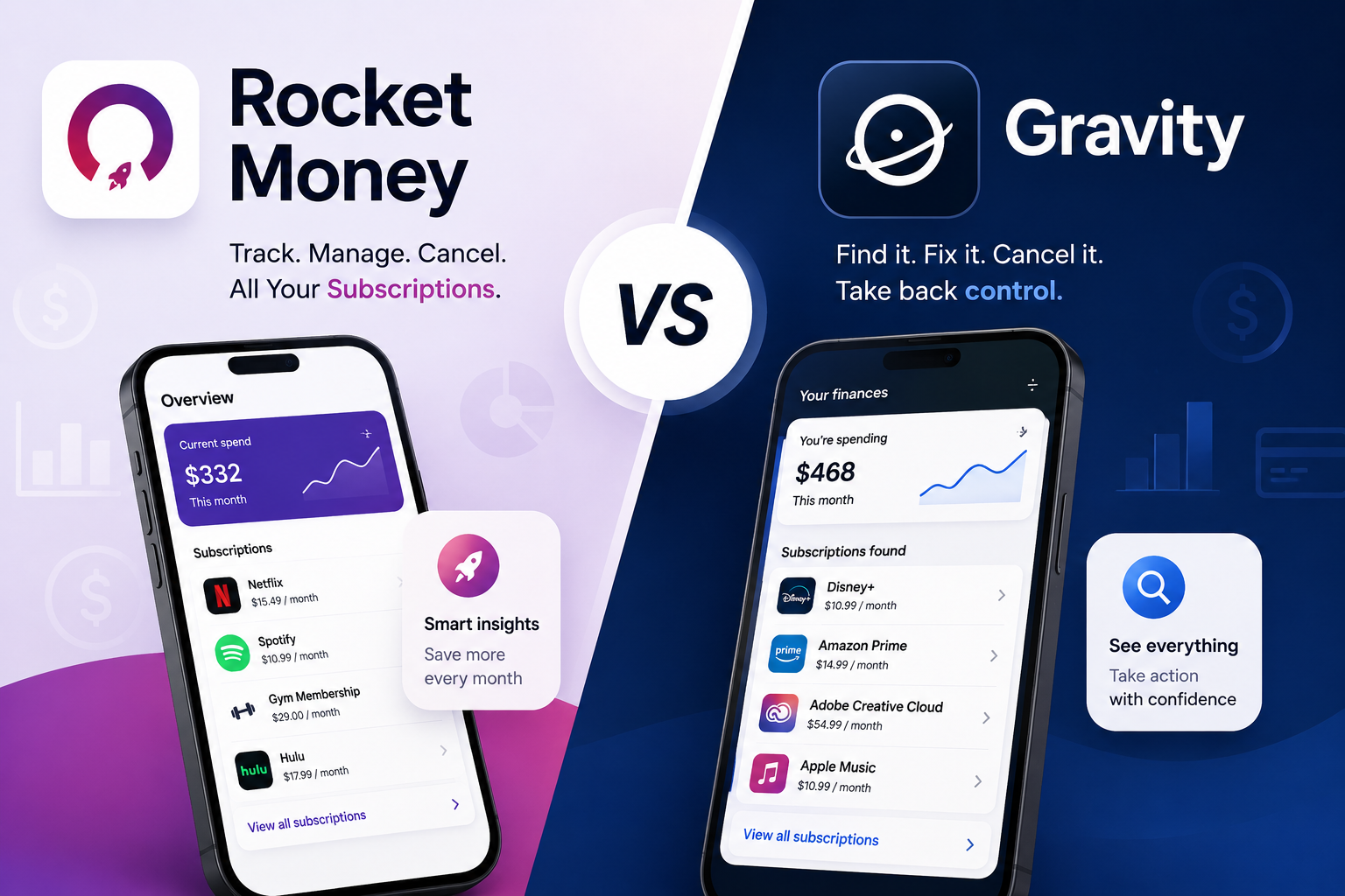 You are currently viewing Rocket Money vs Gravity: Which Subscription Tracker Fits You?