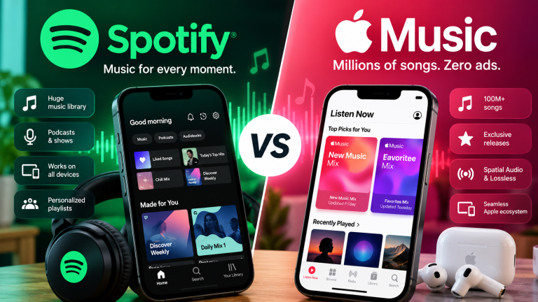 Spotify vs Apple Music comparison 2026